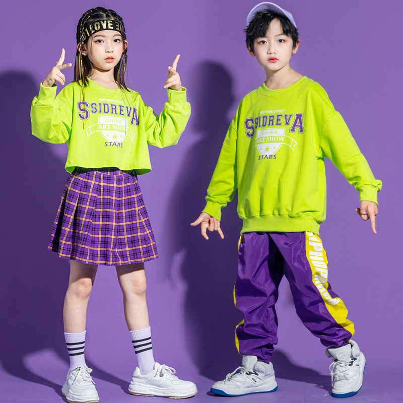 Children's Street Dance Suit Girl Hip Hop on New Year's Day Men's dance outfit Jazz Costume Cheerleader for a dress rehearsal