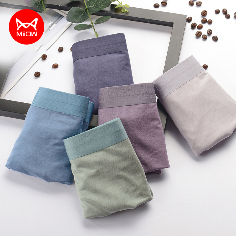 Cat man men's underwear incognito summer modal boxer briefs summer youth ice silk breathable sexy boxer briefs tide