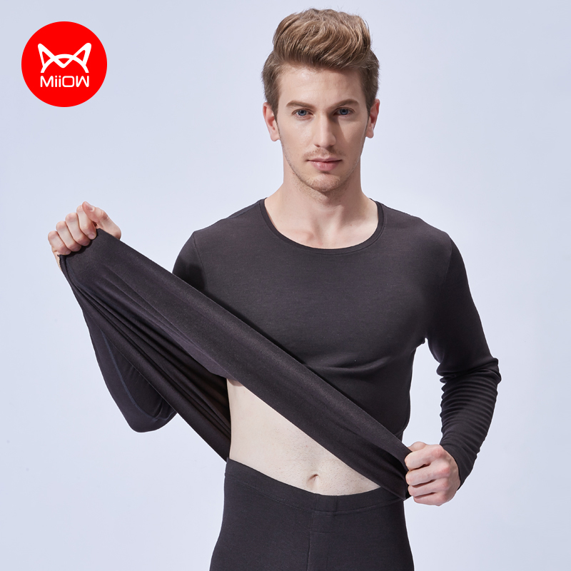 Cat man men's thermal underwear autumn pants suit Modal thickened incognito cotton sweater heating autumn clothes sanitary pants men