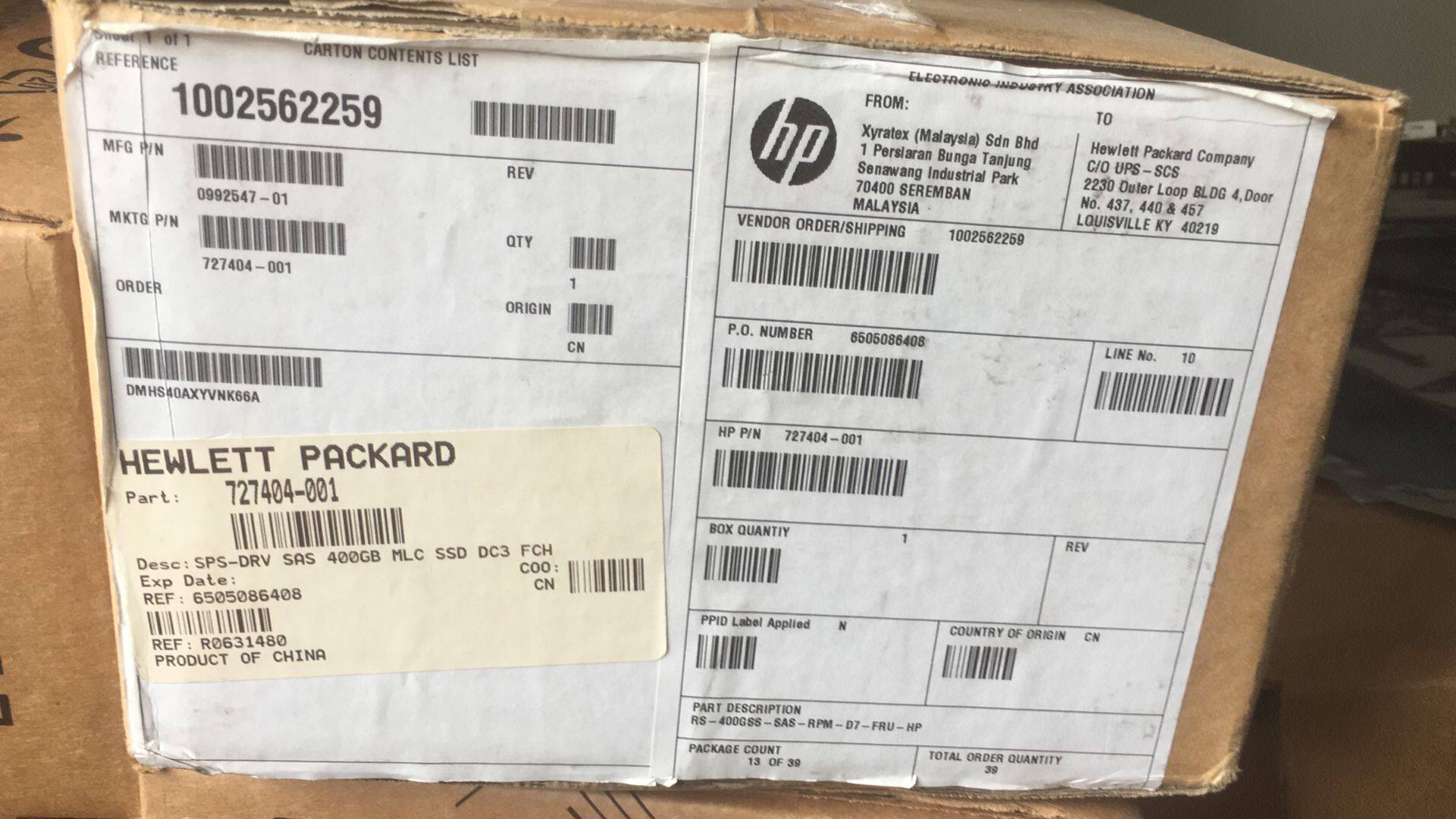 HP 727404-001 C8R69A 400GB SSD 3Par F200 F200 F400 -Taobao