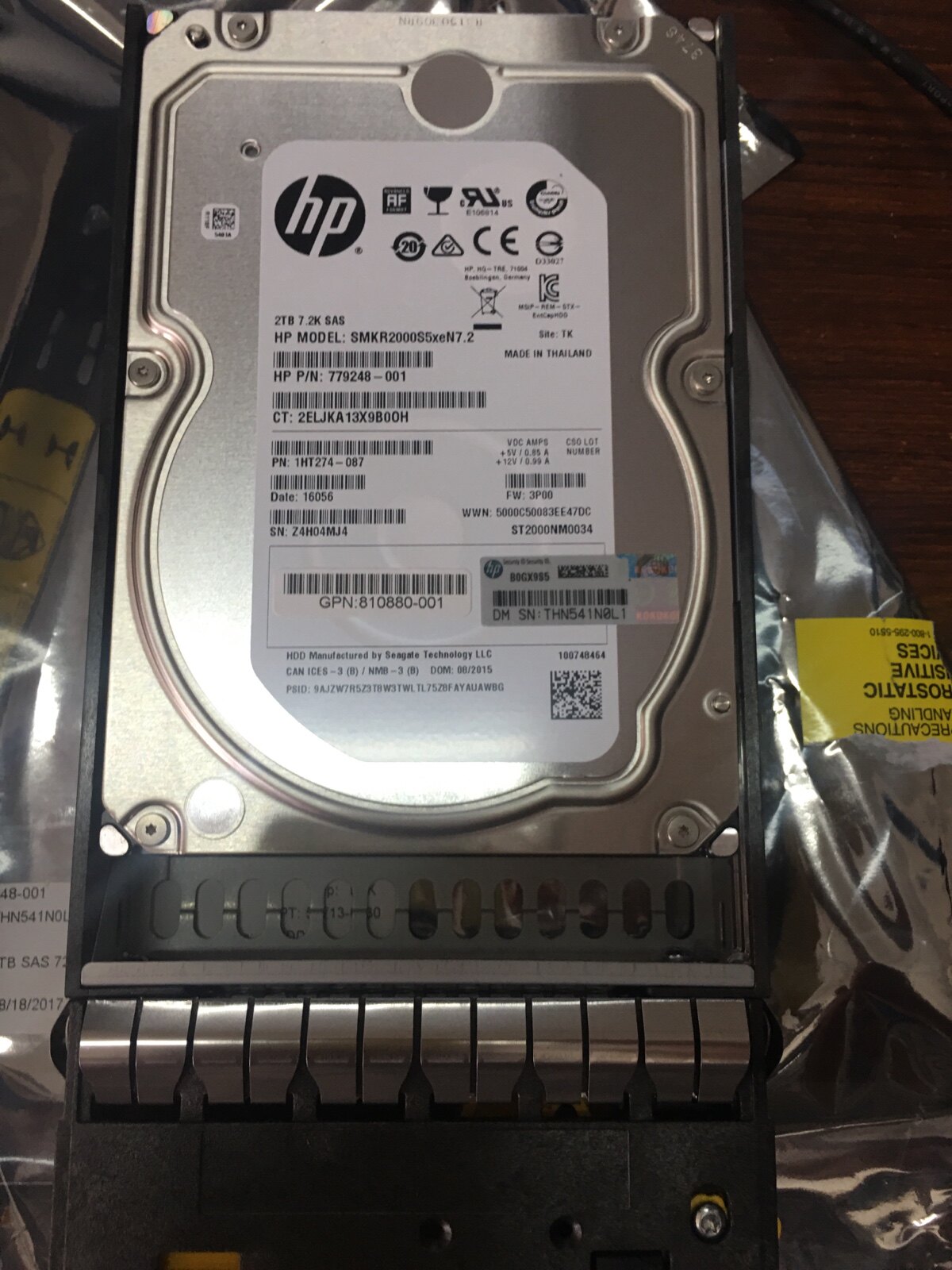 HP 3par8000 2TB SAS LFF 810767-001 K2P95A Hard Drive
