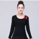 Черный топ с длинными рукавами