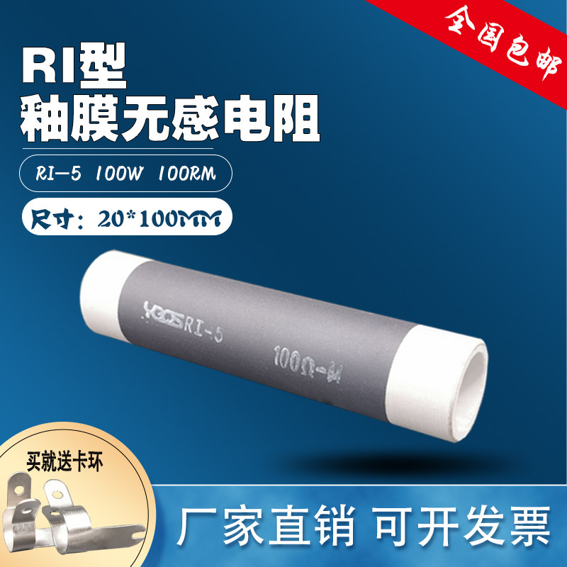 RI-5 100W 100R M 100 ohm non-inductive glaze film resistor anode grid anti-vibration high frequency resistor