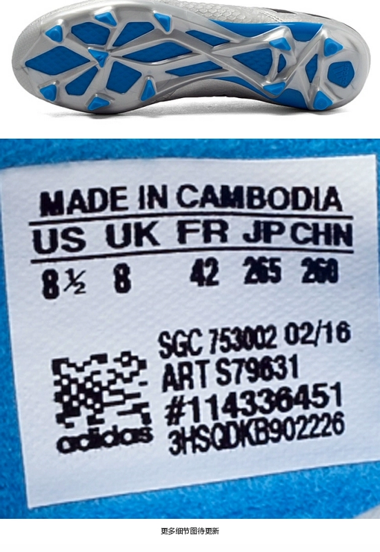 Junior giày Adidas ADIDAS MESSI 16.3 FG / AG Messi chính hãng pha trộn S79631