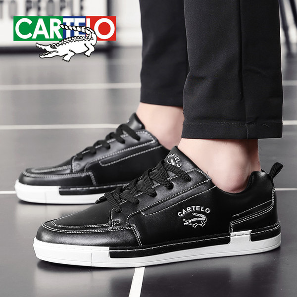 18年春季款 CARTELO 卡帝乐鳄鱼 男式运动休闲板鞋 天猫优惠券折后￥68包邮（￥138-70）加绒、不加绒多色可选