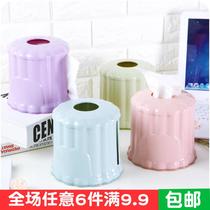 Fashionable Nordic plastic roll paper tube desktop paper drawing tube living room tissue box drawing paper napkin storage box