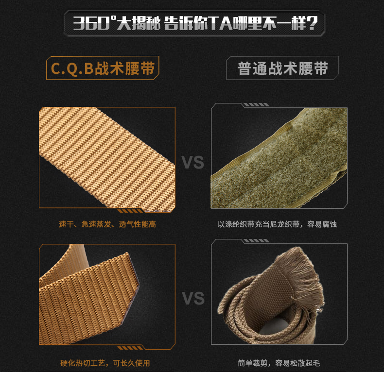 CQB thiết bị ngoài trời nam chiến thuật vành đai vành đai ngoài trời mô hình xe tăng nylon quân đội quần vành đai vành đai đa chức năng thắt lưng nữ