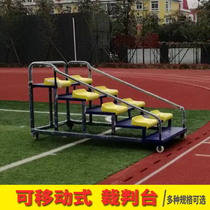 Stadium track and field finish timing stand outdoor bleacher seats retractable finish referee stand