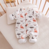 Детский удерживающий тепло демисезонный стеганый пуховик, хлопковое боди подходит для мужчин и женщин для девочек, комплект