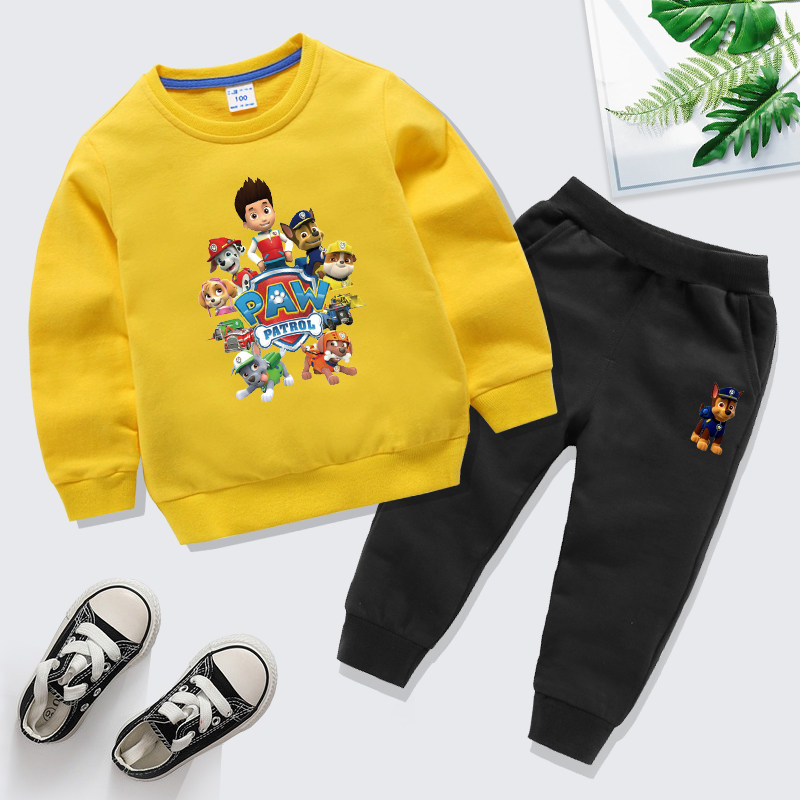 Boy clothes two-piece set 2021 spring and autumn clothes new children's sportswear girls baby cartoon set cotton tide