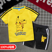 Childrens Clothing Girls Summer Short Sleeve Suite 2021 in Big Boy Sports T-shirt Mode 3