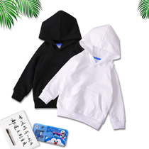 2021 new childrens autumn and winter new boys and girls cotton pullover hooded base shirt baby casual coat