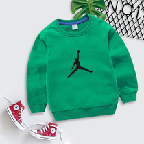 Childrens clothes 2021 new spring and autumn casual tide round neck long sleeve top boys and girls base shirt Cotton