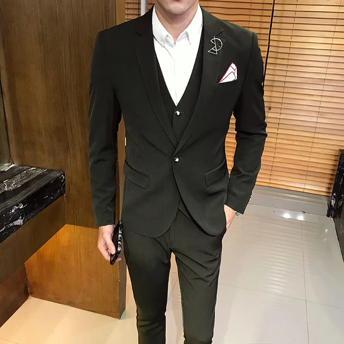 Suit phù hợp với nam giới mùa xuân và mùa thu trang trí cơ thể bốn mảnh chú rể váy cưới đám cưới phù rể phù hợp với nam chuyên nghiệp váy thủy triều