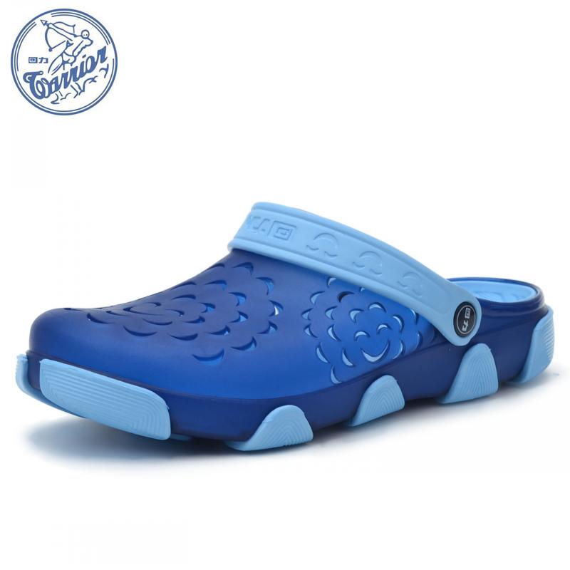 Huili beach slippers men's summer sandals Korean version of bag head slippers non-slip seaside sandals men and women couples hole shoes