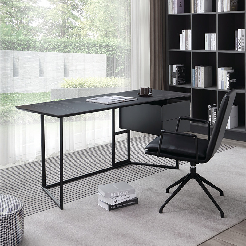 Italian minimalist slate desk modern minimalist designer home desk bedroom desk light luxury computer desk
