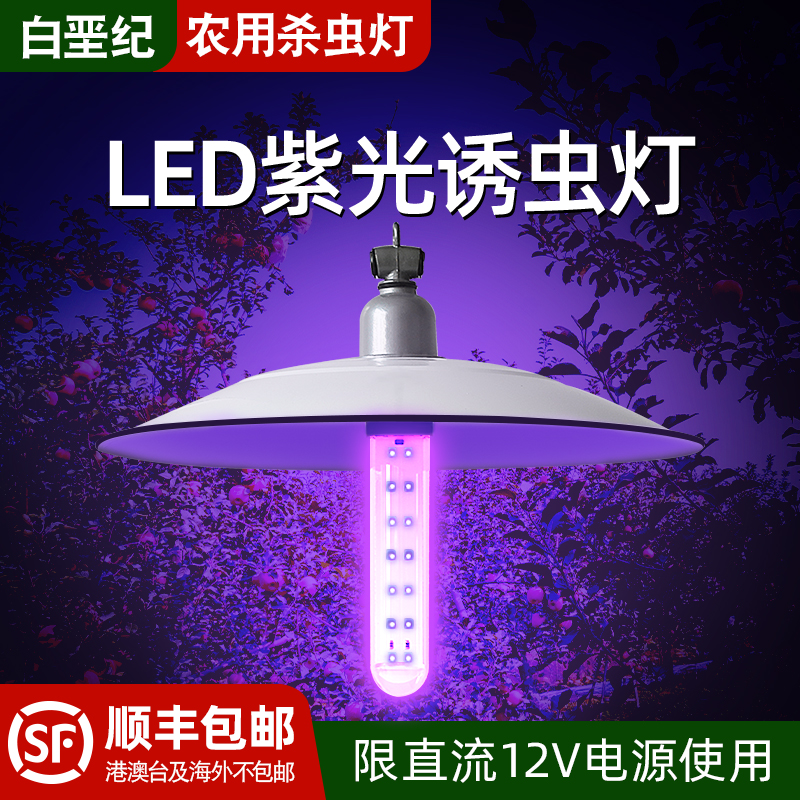 DC 12V black light insect lure lamp Breeding farm users outside fish pond aquatic frog breeding black insect lure lamp black light lamp