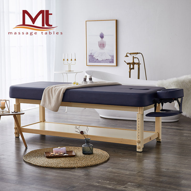 MT Lycra-Ford fixed massage bed solid wood beauty bed widened massage beauty salon bed spa bed