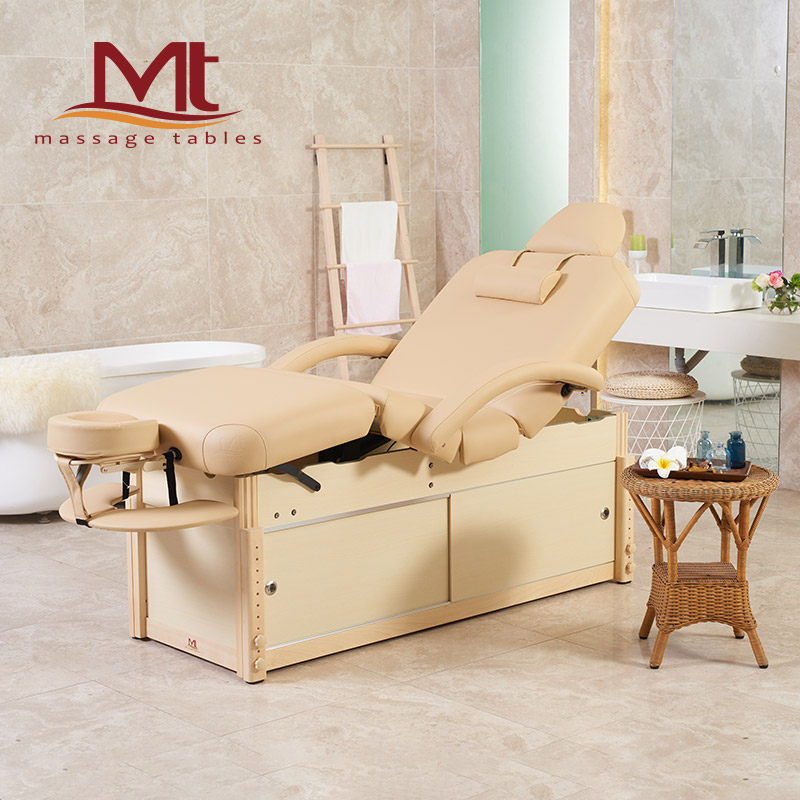 Caesar Druck Massage Bed Solid Wood Beauty Bed Beauty Institute Special Health Care Bed With Storage Cabinet