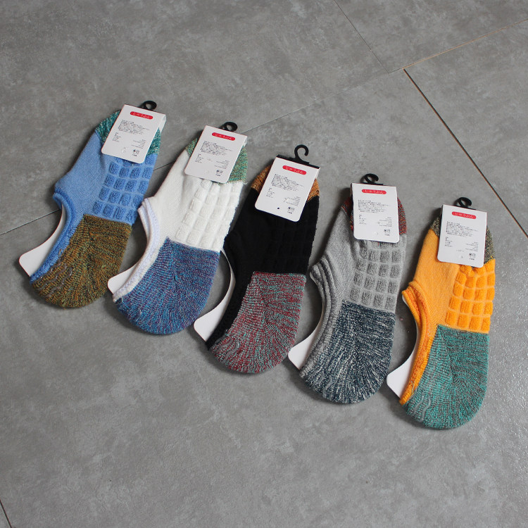 Exit Japan Order back foot heel Anti-slip design couple men and women Towel Bottom Invisible Socks Low socks Sox Stealth Sox