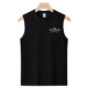 Summer pure cotton breathable sweat-absorbent vest men's shoulder-length sleeveless T-shirt students loose sports basketball shirt-Xiaocai Z