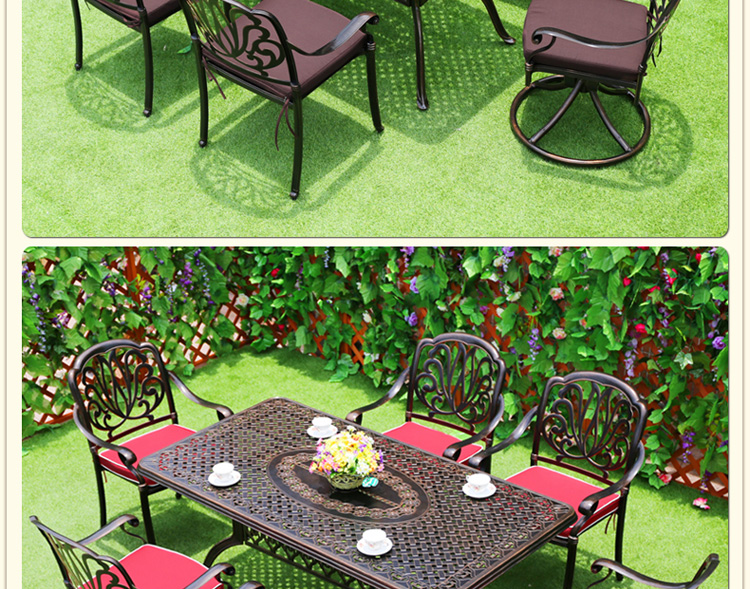Bàn ghế nhôm đúc ngoài trời ghế cafe ngoài trời