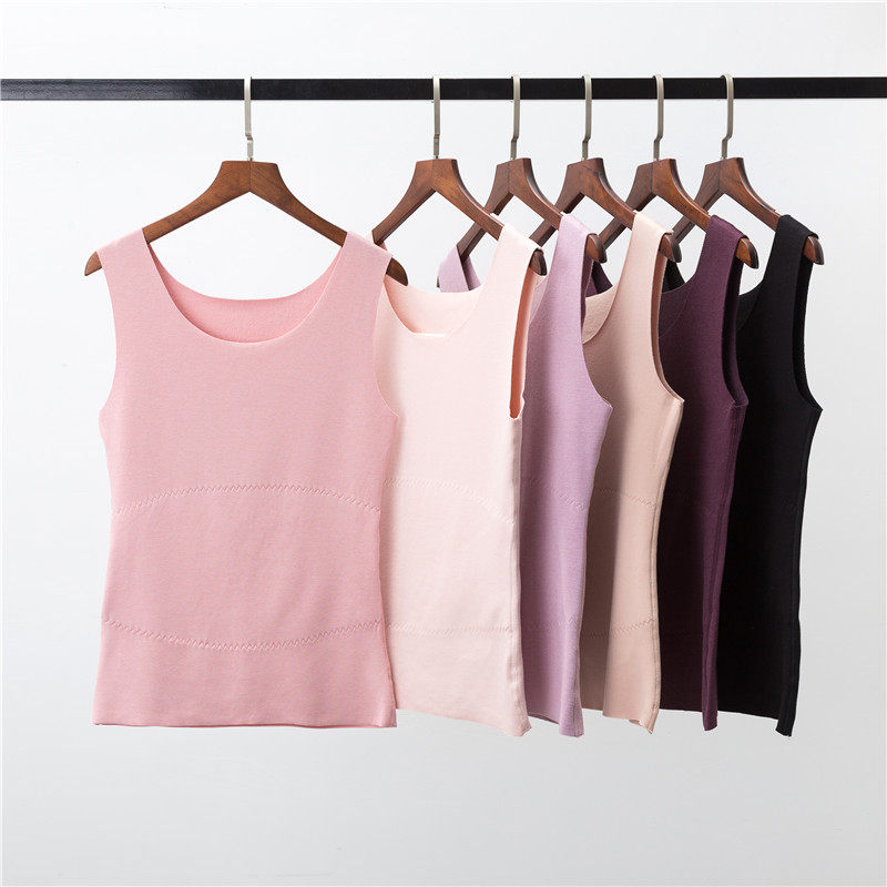 German velvet seamless thermal vest women's winter plus velvet large size tight-fitting vest heating underwear bottoming cotton top