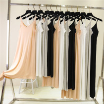 Hanging-beaten skirt large-yard long dress black with a long loose vest dress in the summer Model dress