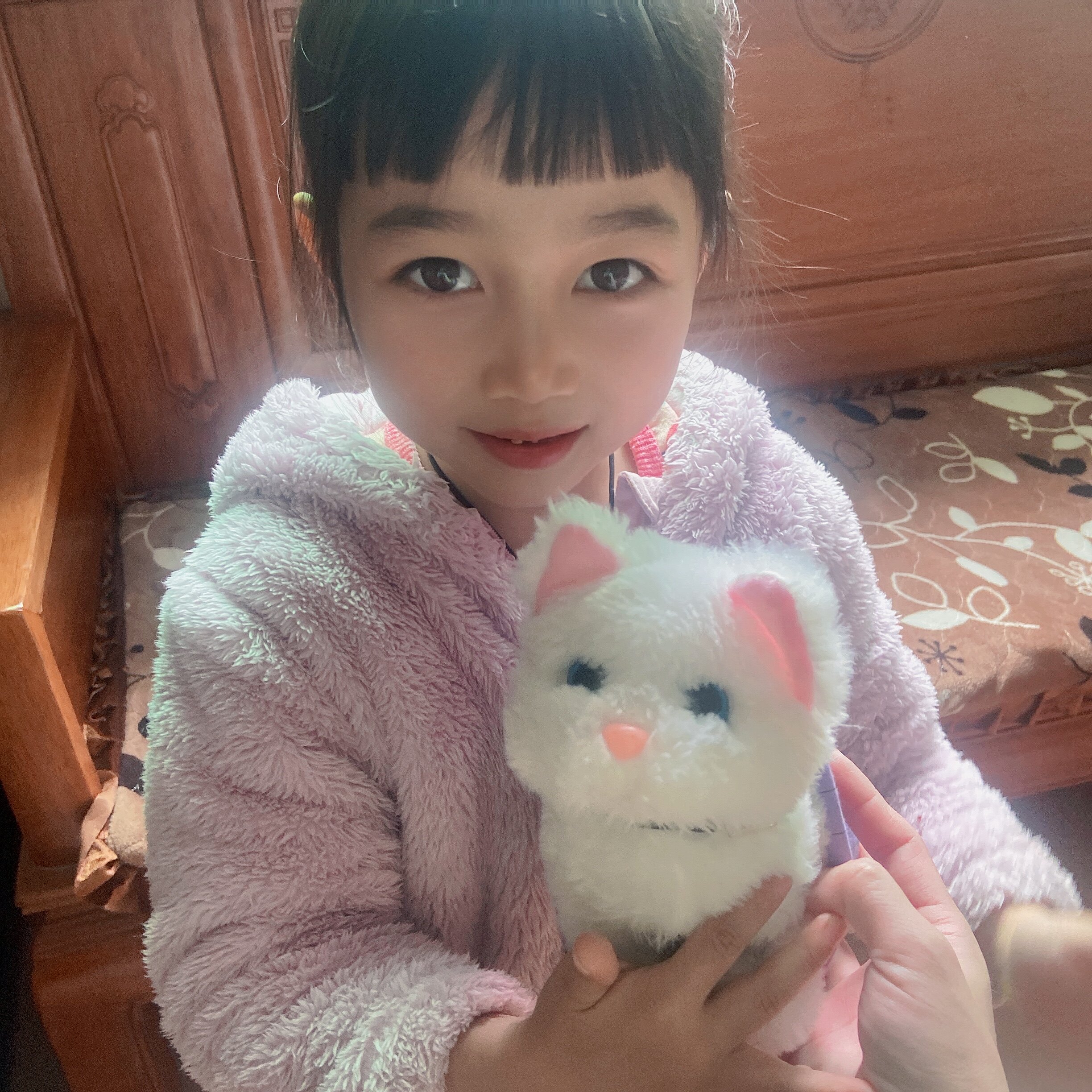 Simulation cat toy cat can call and move doll children's electric plush pet kitten basket girl