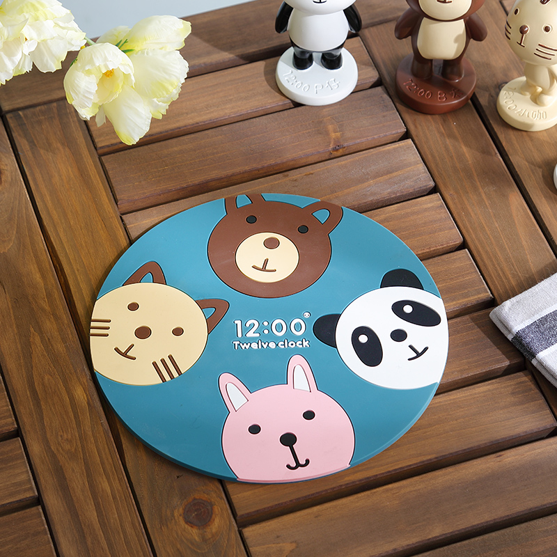 Korea Creative Life Pot Mat Cute Dish Cushion Cartoon Cup Cushion Silicone Insulated Table Mat Pan Mat