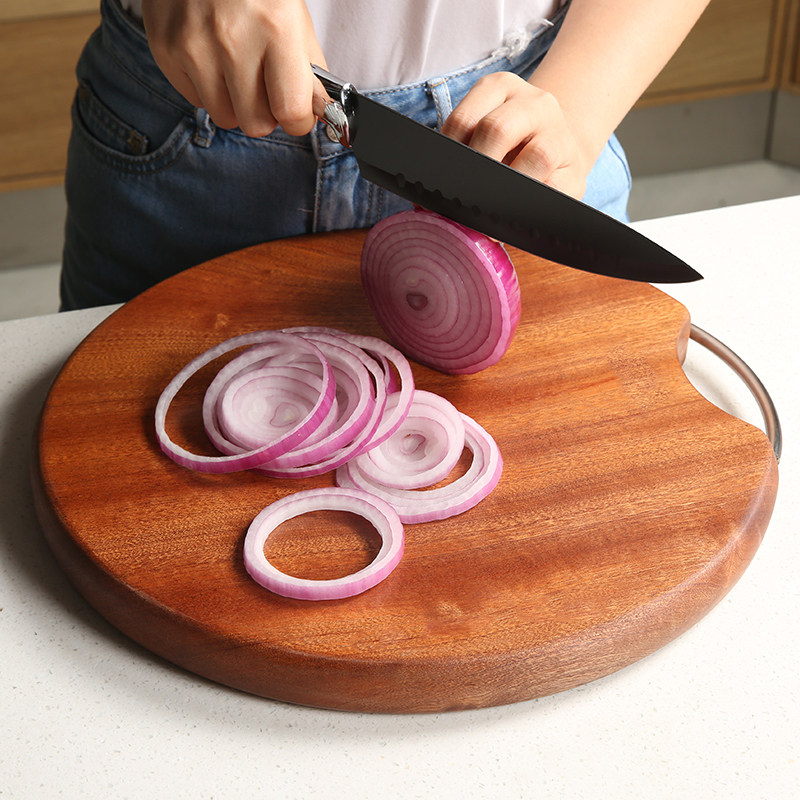 Imported cutting board solid wood household black sandalwood whole wood board kitchen cutting board wood cutting board cutting board