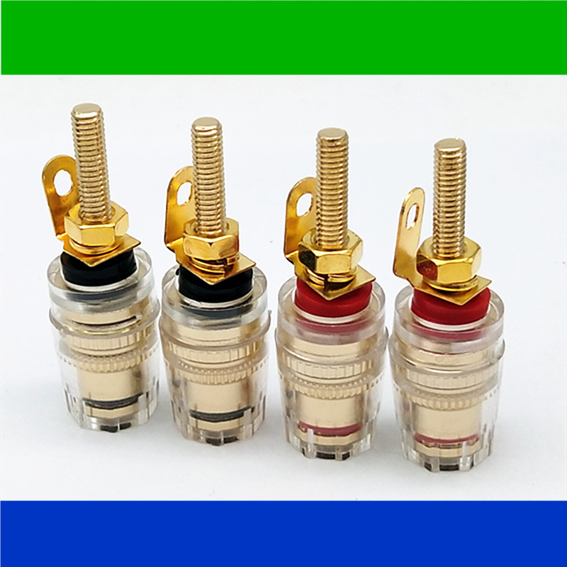 All-copper gold-plated amplifier sound crystal terminal block Horn terminal block Banana 4mm plug socket