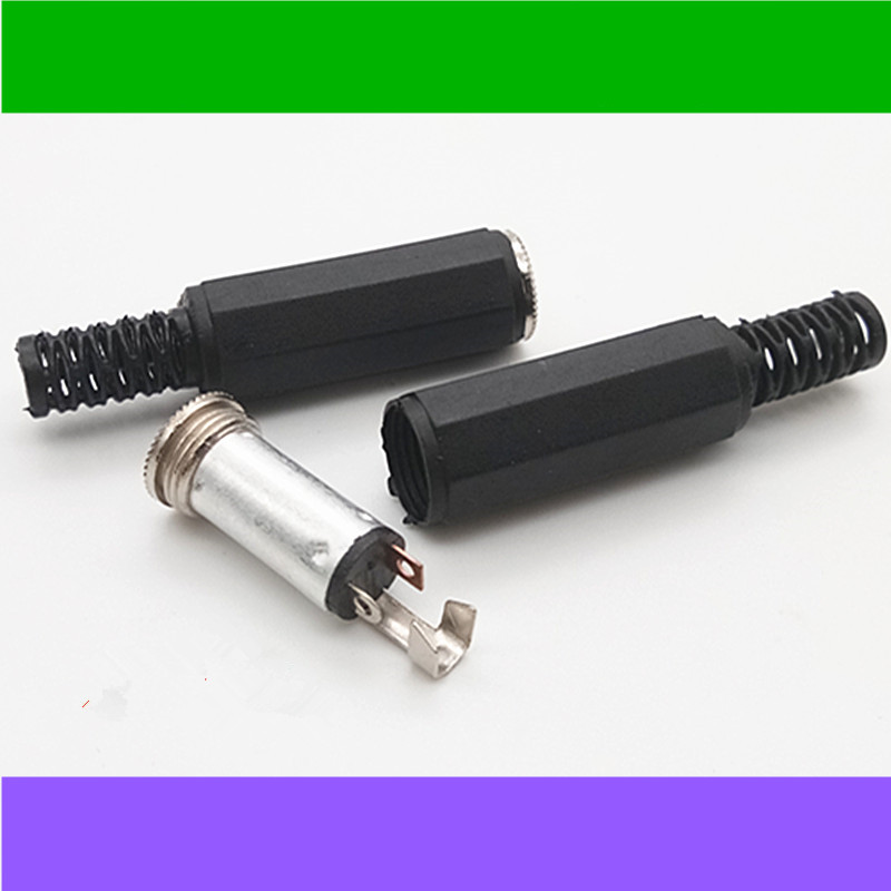 Headphone 3 5 female wiring 3 5mm hole welded wiring Audio connector Headphone connector Easy to weld female