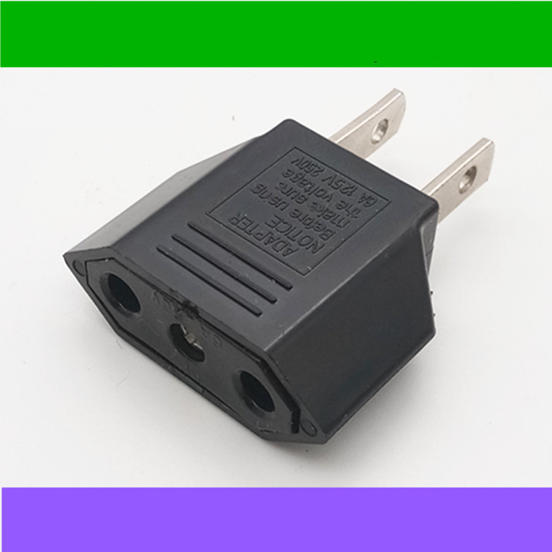 Two-round-to-two-flat conversion plug European gauge transfer to US gauge 2 holes Two-plug conversion head two flat turns two-round