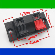 Direct selling 2 large aging wiring clip double spring terminal audio terminal 2 test clip