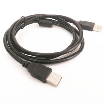 Copper-coated aluminium black USB public USB extension cord with magnetic ring usb lengthened wire data line 1 5m