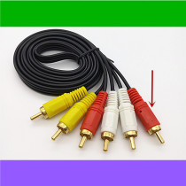 Gold-plated 3 pairs of 3AV lines red yellow and white sound video lines 3 pairs of 3 lotus lines 6 lotus lines 1 5-3 meters