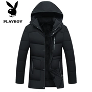 Playboy mùa đông mùa đông mới trung niên bộ đồ cotton nam cộng với áo khoác cotton nhung dày trung niên cha áo bông