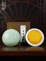 Double Dimensional Gold Color Printed Mud Bagged Calligraphy And Calligraphy Special Castor Oil Print Clay Cylinder for Seal Engraving Stone Seal Engraving