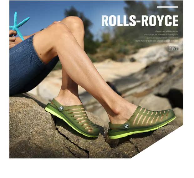 Đặc biệt cung cấp mùa hè đôi nam nữ giày lỗ nam chim yến dép sandal nam
