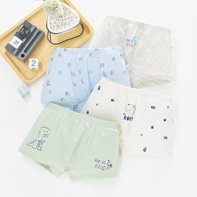 Children's underwear boys cotton boxer shorts 2 baby boys small 8 years old middle and big children boxer shorts cotton without clipping pp