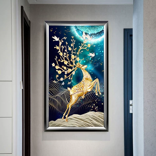 Новая вышиваемая вышиваемая вышивка 2022 крыльца лось маленькие детали сама спальня для гостиной вышива