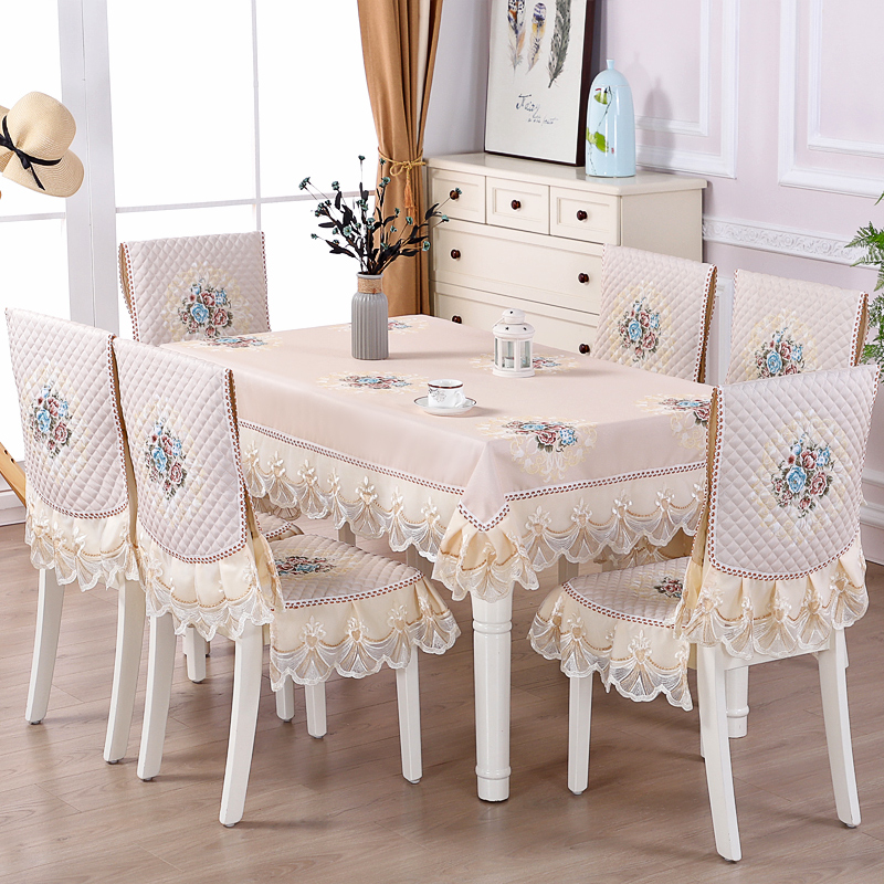 Trung Quốc nhà hàng ghế bao gồm đơn giản bàn vải ăn bộ bàn ghế nhà và bộ ghế phổ quát bao gồm bộ đệm - Khăn trải bàn khăn trải bàn kính phòng khách