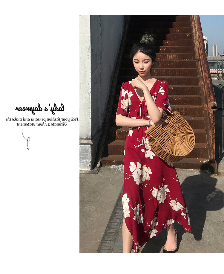 VK旗艦店 韓國風復古女甜美碎花連身褲套裝短袖褲裝