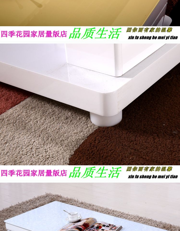 Ice kính cường lực bàn cà phê tủ TV đồ nội thất phòng khách hiện đại nhỏ gọn màu xanh lá cây sơn căn hộ nhỏ một mét siêu trắng - Bàn trà bàn trà mặt đá