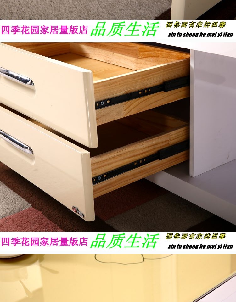 Ice kính cường lực bàn cà phê tủ TV đồ nội thất phòng khách hiện đại nhỏ gọn màu xanh lá cây sơn căn hộ nhỏ một mét siêu trắng - Bàn trà bàn trà mặt đá