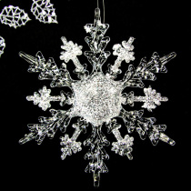 Christmas Tree Decorations Snowflake Pendant Acrylic Snowflake Photography Props Wedding Hotel Mall Snowflake Hanging Accessories