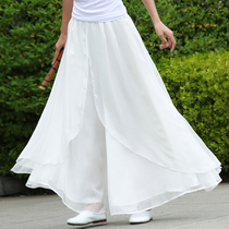 Xiaosha-Chinese style Chinese style Zen womens tea suit Zen suit Zen Dance Yoga Meditation Wide leg pants Dance pants Wide leg pants