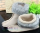 Giày ống giữa mưa đặc biệt vớ cotton ấm áp Bộ da báo in lông cáo vớ lông vớ