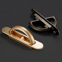 Tatami handle gold clamshell concealed with Japanese style cabinet door drawer concealed handle ground desk cabinet door flat handle